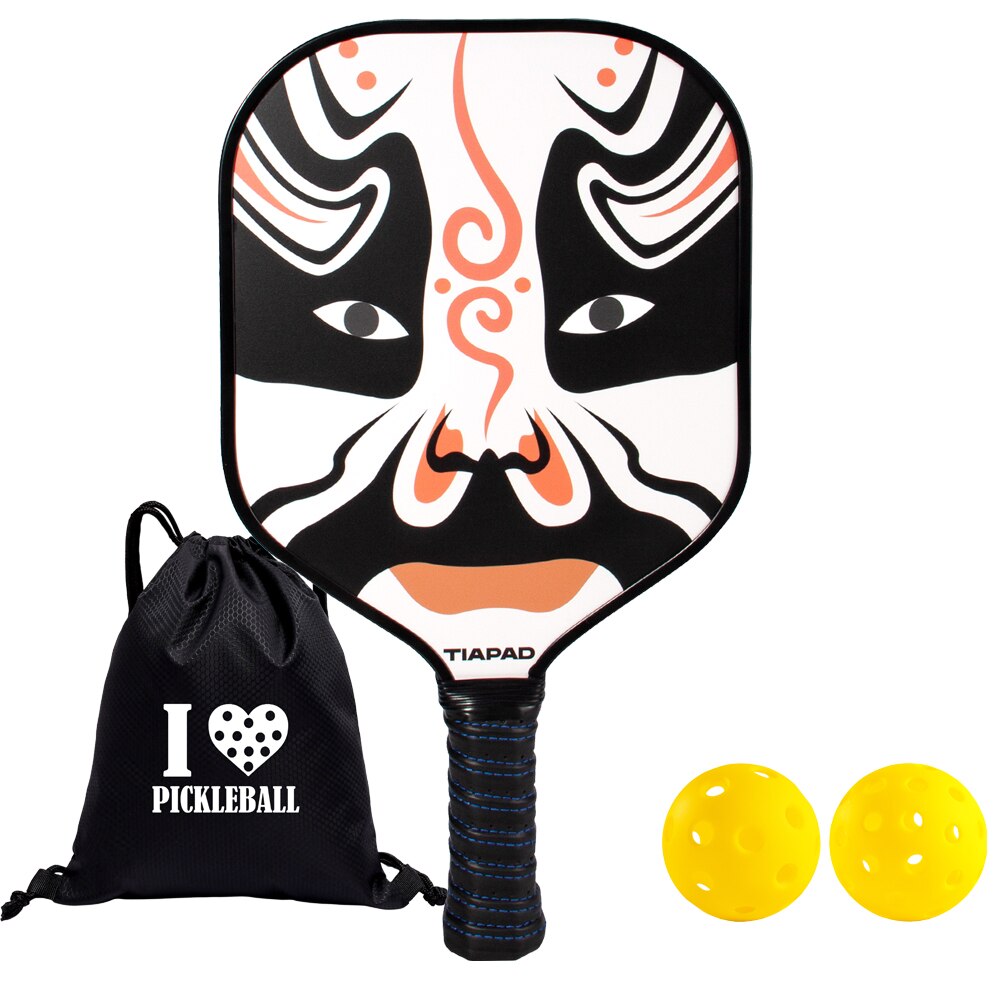 Pickleball Racket Set of 2, USAPA Approved Carbon Fiber Surface Pickleball Paddles, Indoor & Outdoor Pickle Balls for Women Men