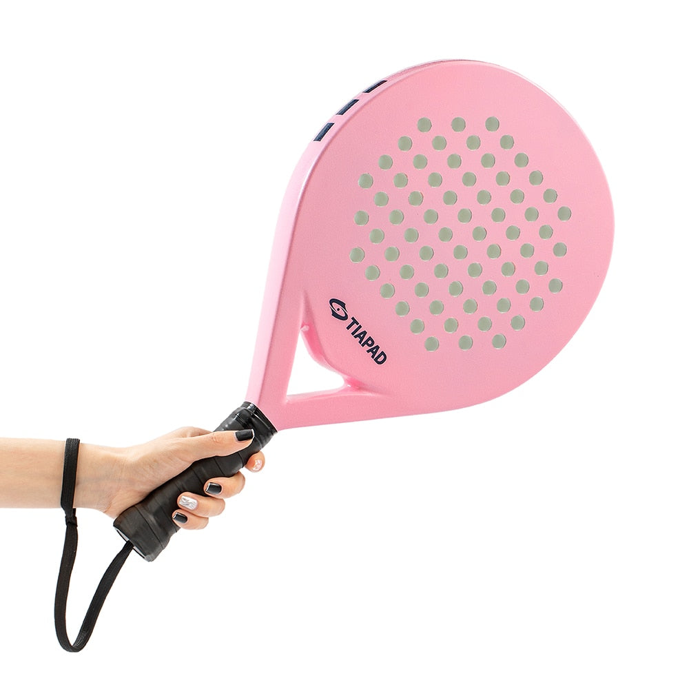 Padel Racket Carbon Fiber Frame and Soft EVA Core Well-Balanced Paddle, Padel Racket for Women Beginners
