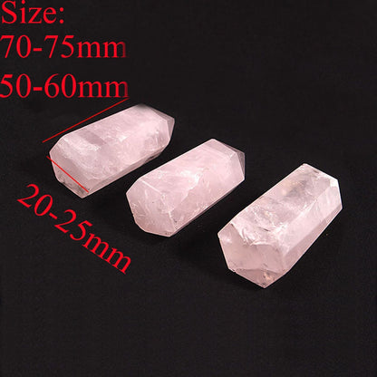 1PC Large 100% Natural Rock Pink Rose Quartz Point Healing Crystal Stone 50-60mm and 70-75mm Handmade Home Decor