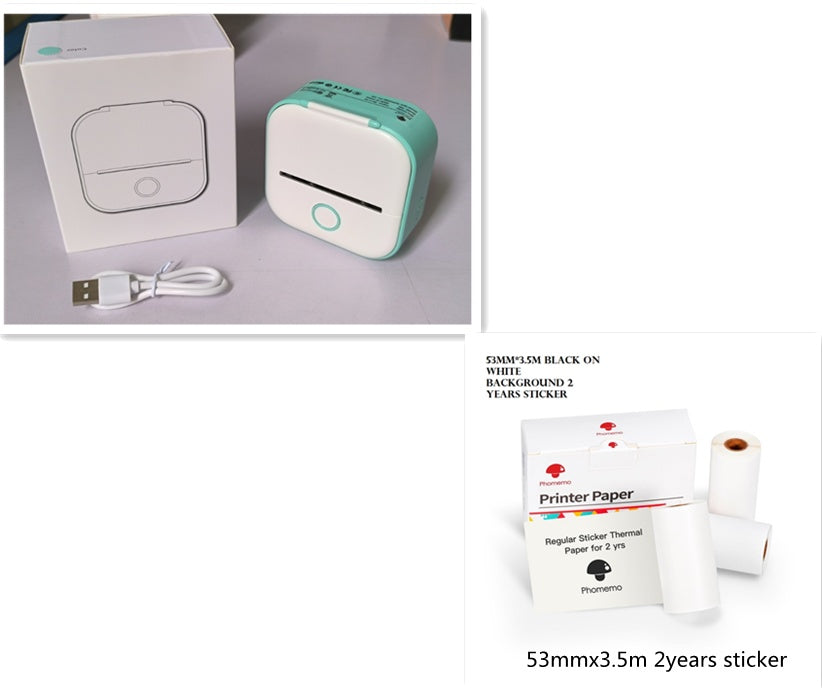 Portable Mini Thermal Bluetooth Label Printer / Paper