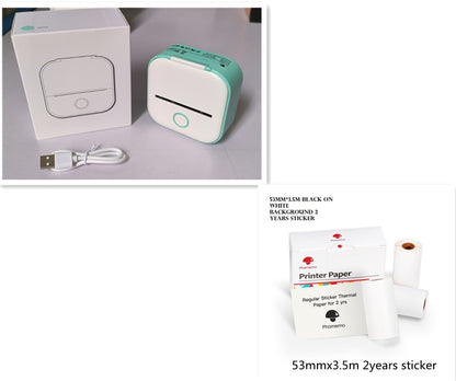 Portable Mini Thermal Bluetooth Label Printer / Paper