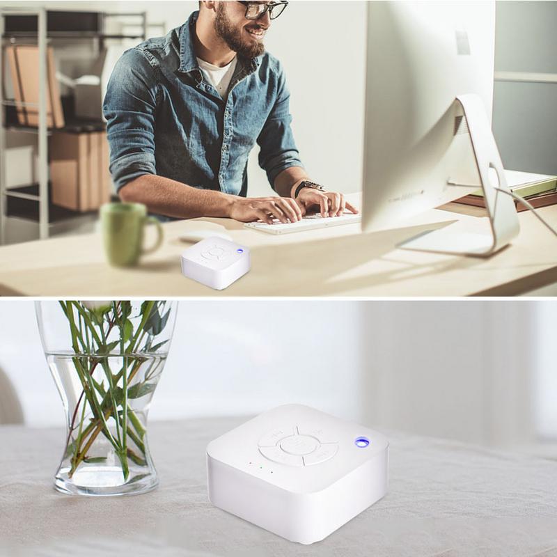 White Noise Machine USB Rechargeable Timed Shutdown Sleep Sound Machine For Sleeping & Relaxation For Baby Adult Office Travel