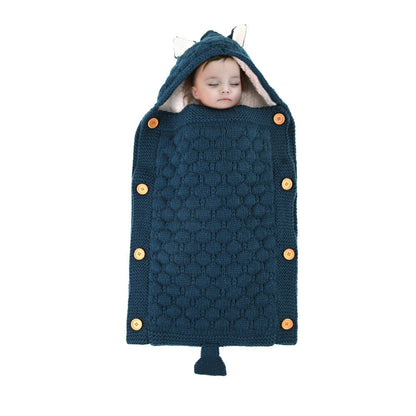 Baby Sleep Bag Newborn Sleepsack Warm Knitted Stroller Sleep Sack Toddler Knit Swaddling Blanket  for 1-12Months
