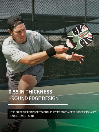 Pickleball Racket Set of 2, USAPA  Approved Carbon Fiber Surface Pickleball Paddles, Indoor & Outdoor Pickle Balls for Women Men