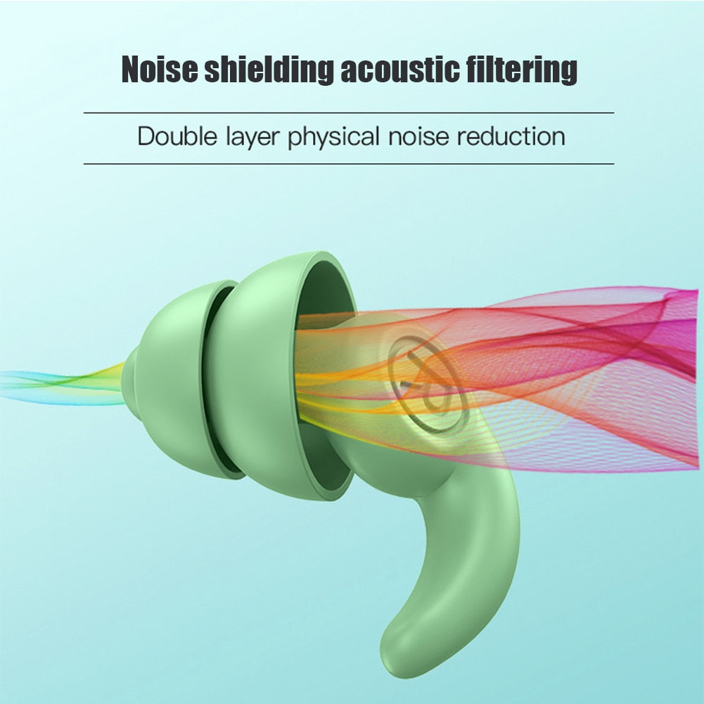 Anti Noise Silicone Earplugs Waterproof Swimming Ear Plugs For Sleeping Diving Surf Soft Comfort Natation Swimming Ear Protector