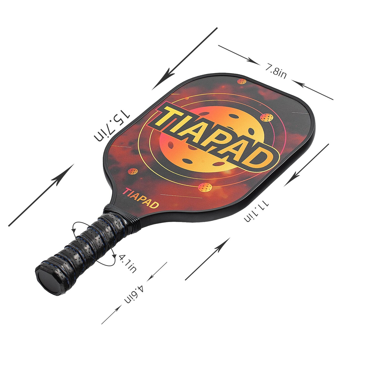 Pickleball Paddles- Fiberglass Surface Racket Set of 2 Paddles, 4 Pickle Balls,1 Carry Bag for Women Men Kids